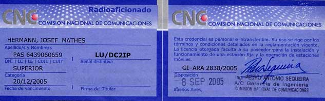 License for LU/DC2IP issued by CNC